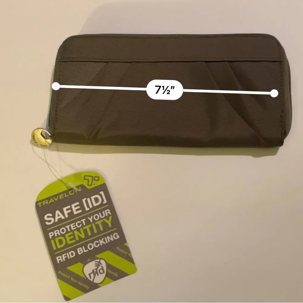 Travelon NWT Olive Green RFID Crossbody Bag Purse Inc RFID Wallet - Image 3