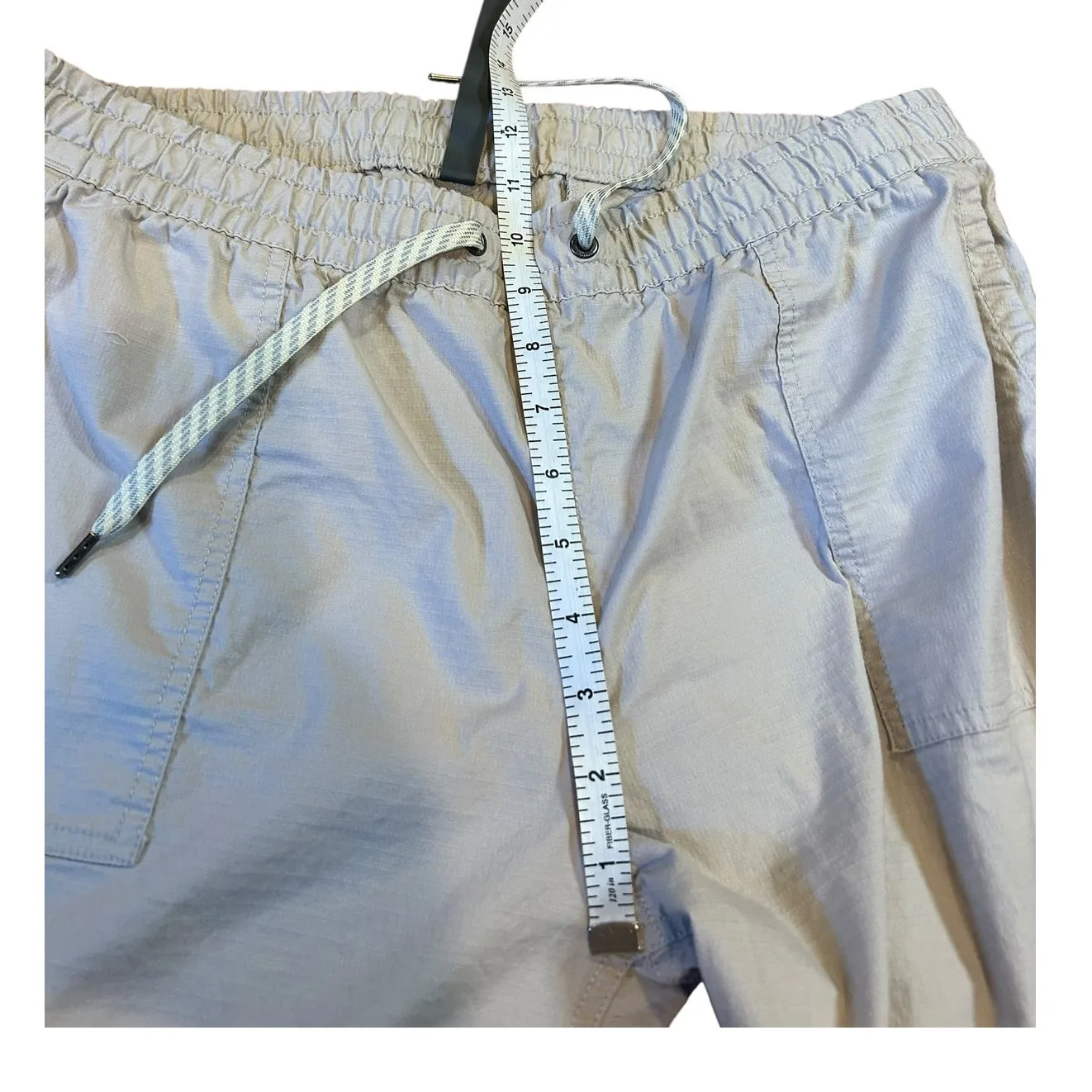 VUORI Khaki Lightweight Ripstop Hiking Outdoors Raw Hem Drawstring Women's XL - Image 7