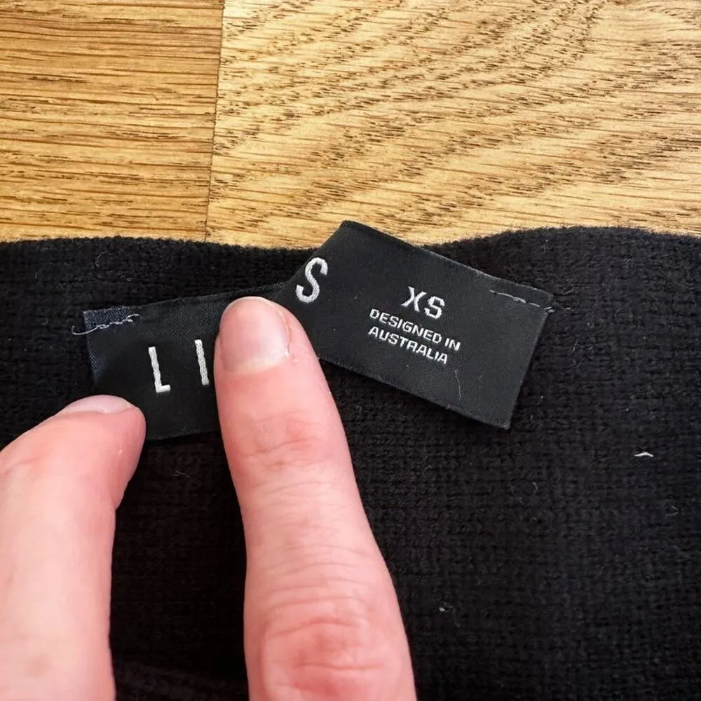 LIONESS  - Midi Skirt with Side Slit in Black - Image 4