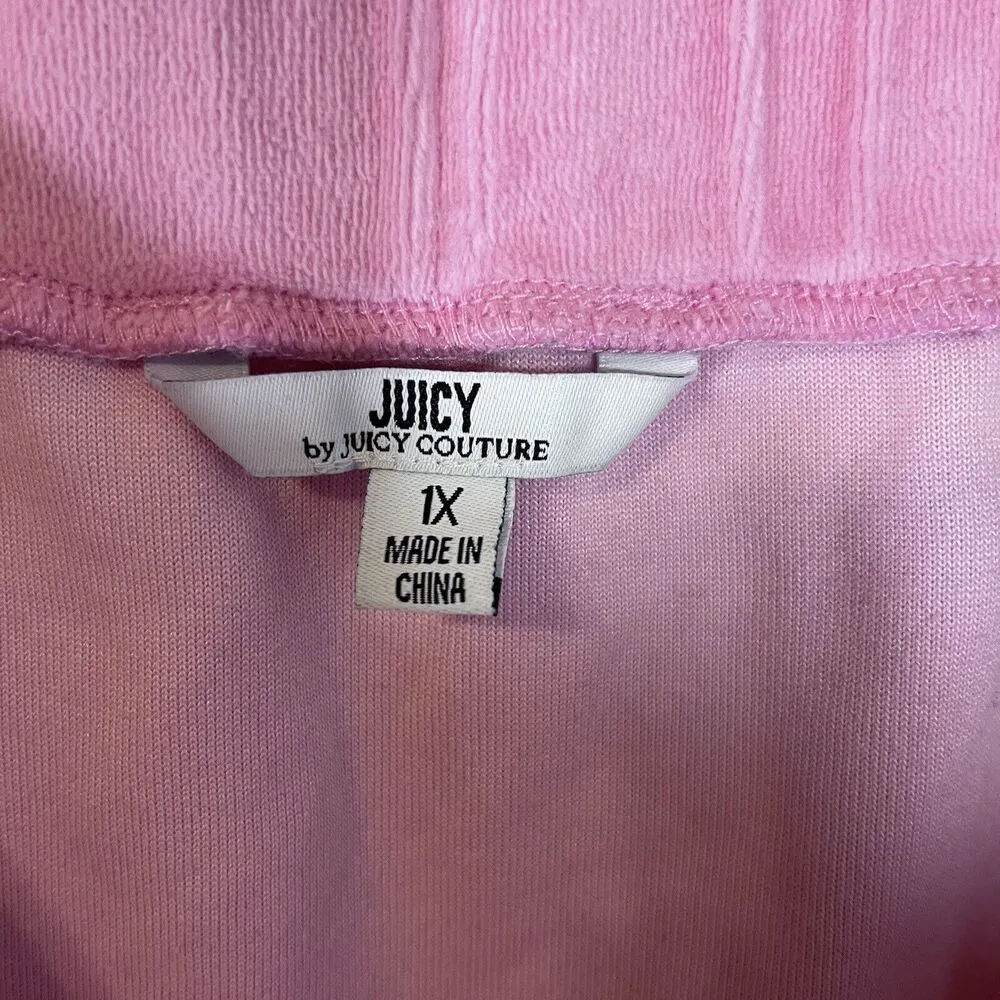 Juicy Couture Juicy by  Skirt Women’s 1XL Pink Velour Soft Cotton Blend - Image 4