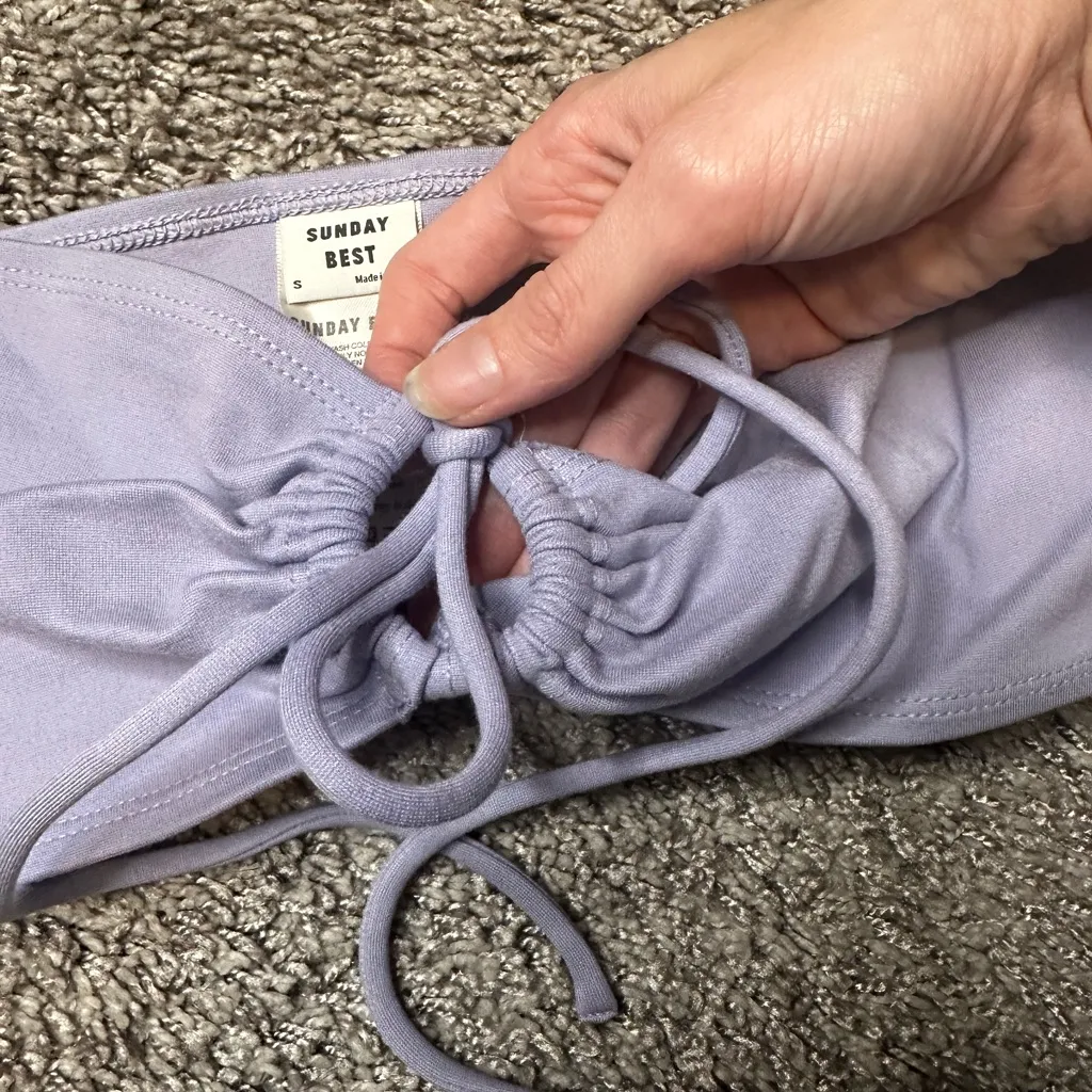 Sunday Best Lavender Crop Top Purple - Image 4