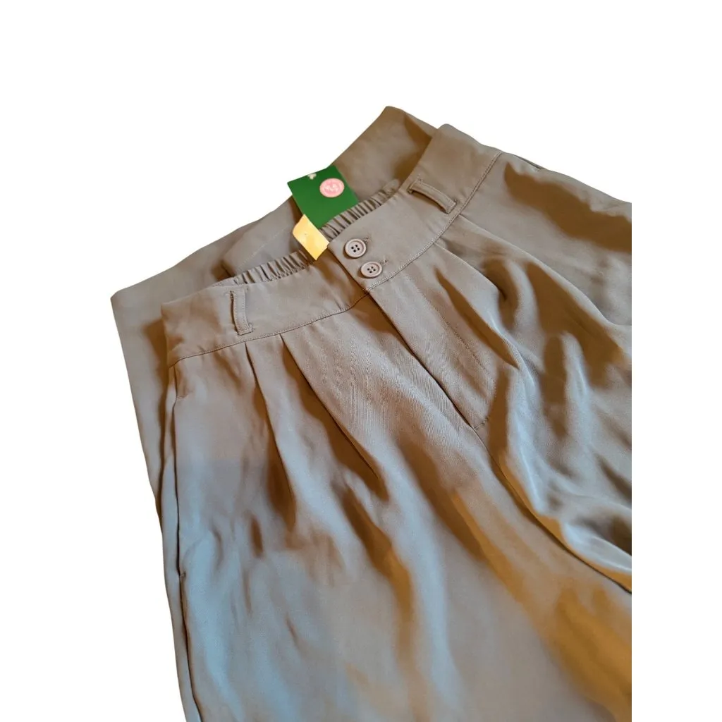 NWT Halara Womens Wide Leg High-Waist Pleated Trousers S Gray - Image 5