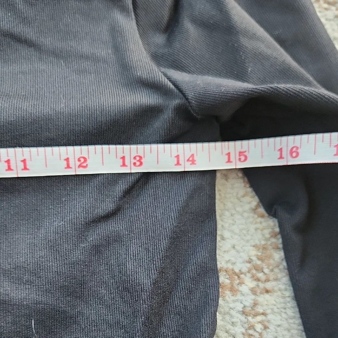 OQQ Ruched Long Sleeve Fitted Top Black Large - Image 5