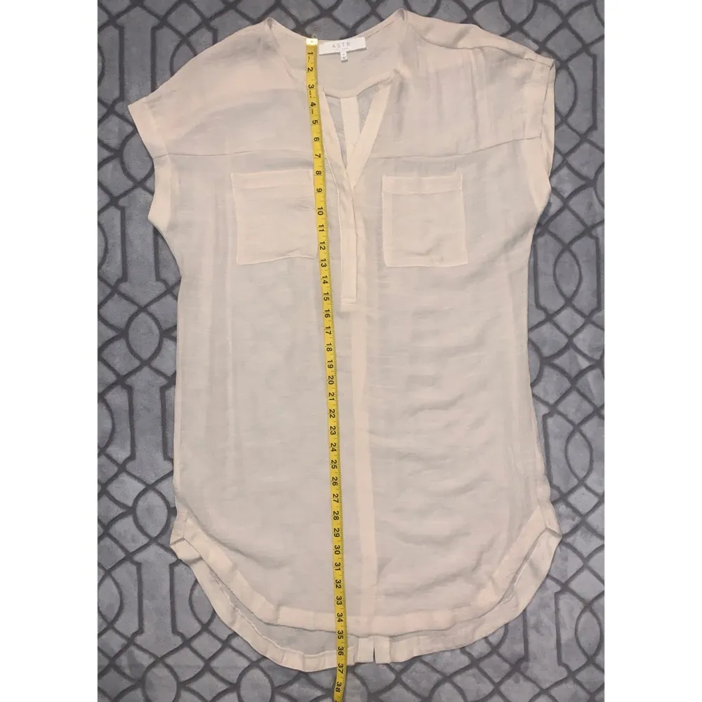 ASTR  THE LABEL button back gauze tunic M - Image 7