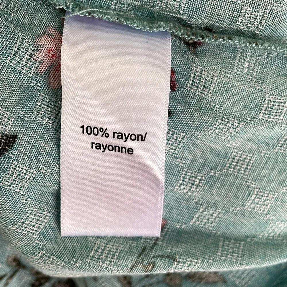 Maurices Teal Floral Babydoll Top - Image 7