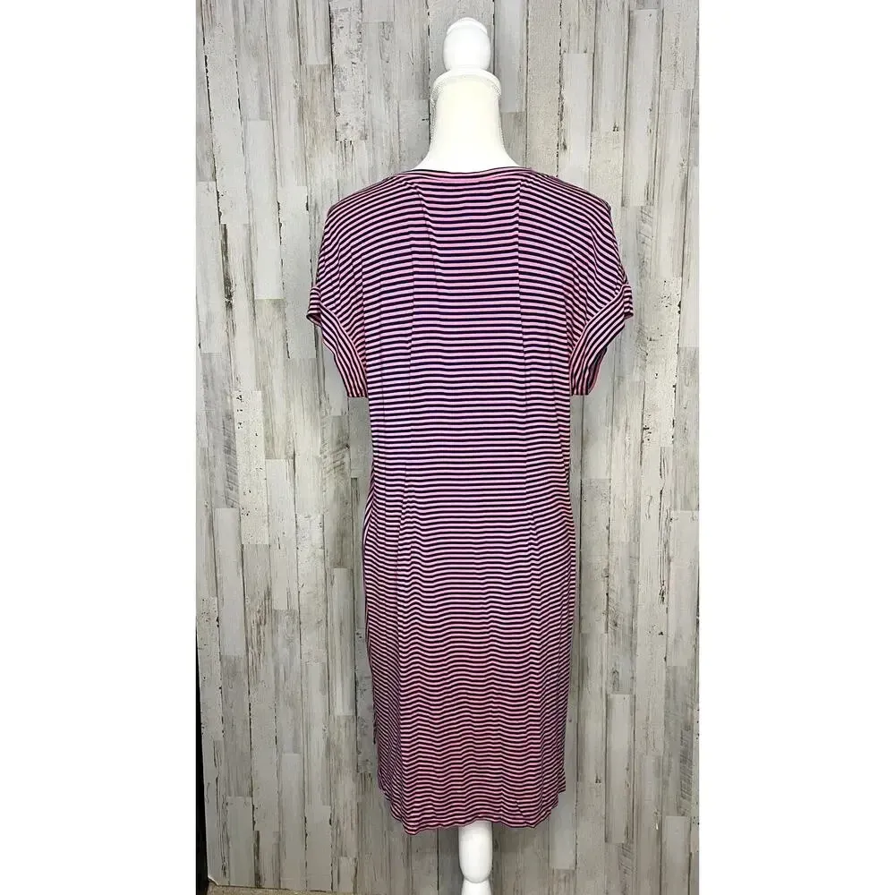 Tommy Bahama Women's XS Striped T-Shirt Dress‎ Multicolor Casual - Image 4