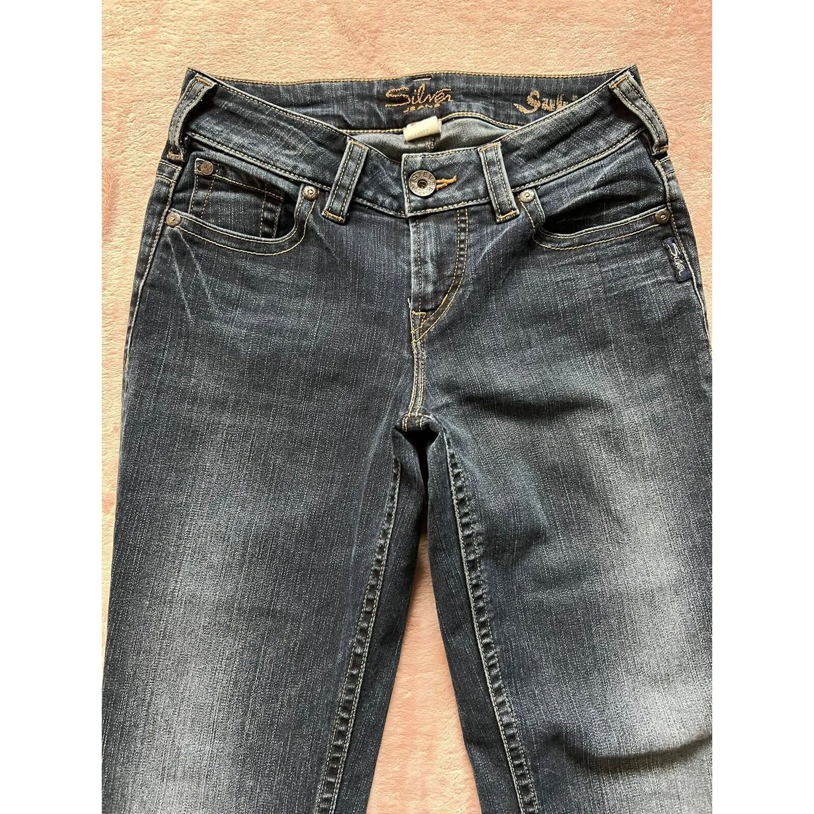 Silver Jeans Suki Capri Womens Size 27 Dark Wash Stretch Mid Rise Blue Denim - Image 2