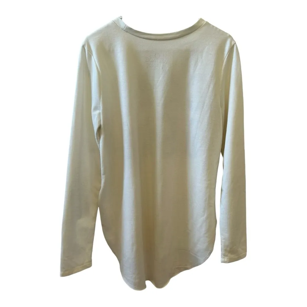LOL VINTAGE | White Creme Can’t Deal Long Sleeve sweater Size Medium - Image 4