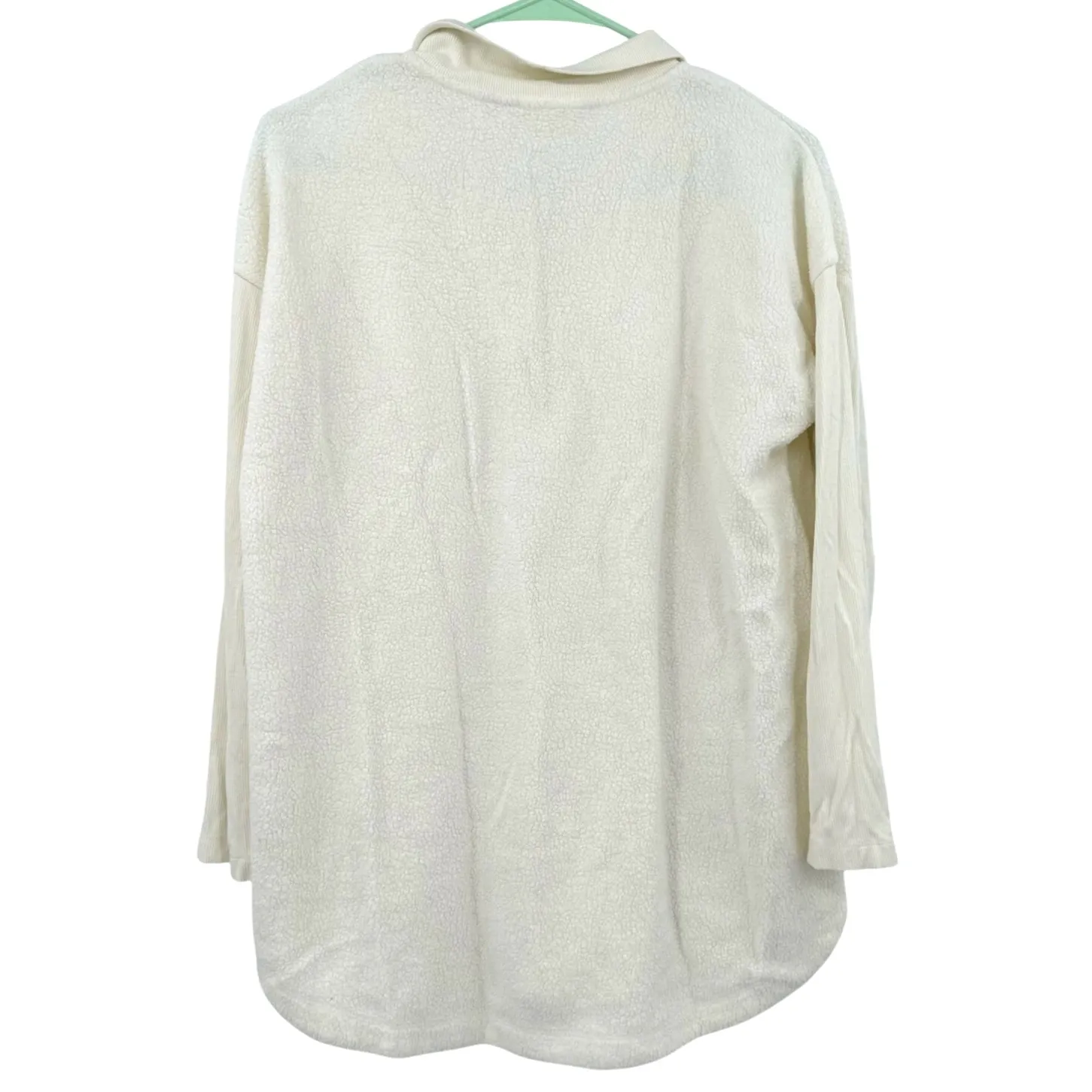 Soft Surroundings Size Small White Cream Quarter Zip Pullover Sweater Sweatshirt - Image 2