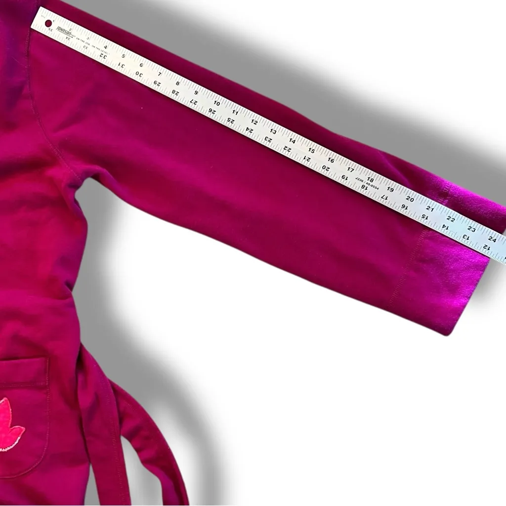 Aerie Hooded Belted Lounge Cardigan Fuchsia Pink Cotton Blend LS XL Cozy Warm - Image 8