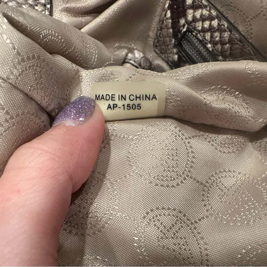 Michael Kors Large Embossed Leather Satchel Snakeskin - Image 10