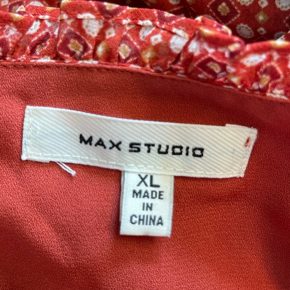 Max Studio V-neck Maxi Tiered Dress Size XL - Image 5