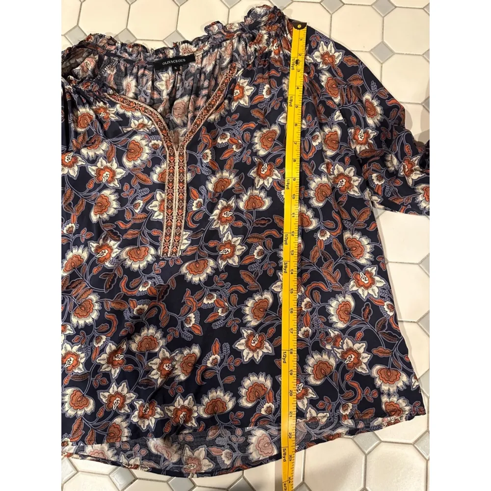 Olivaceous Small Floral Boho Top - Image 11