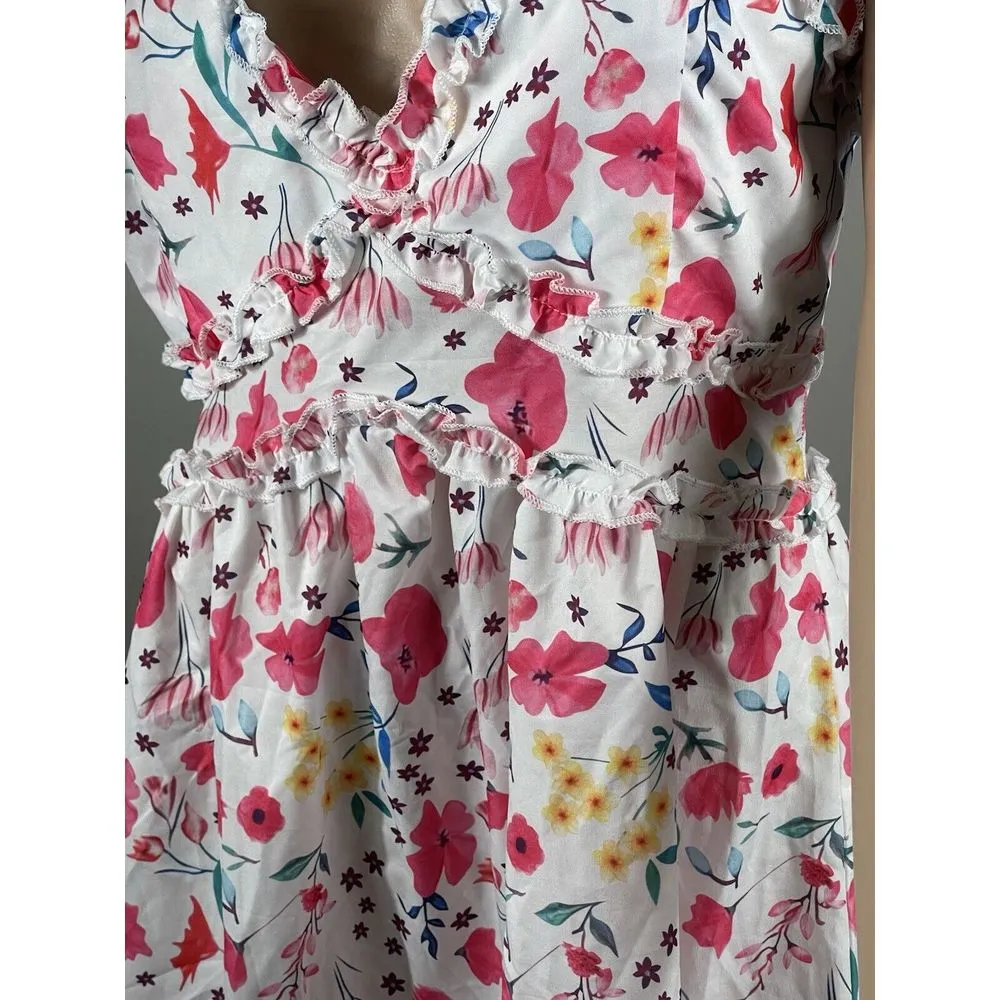 City‎ Chic Enthrall Me Maxi Dress Dusty Rose Pink And White Flowers Size L - Image 3