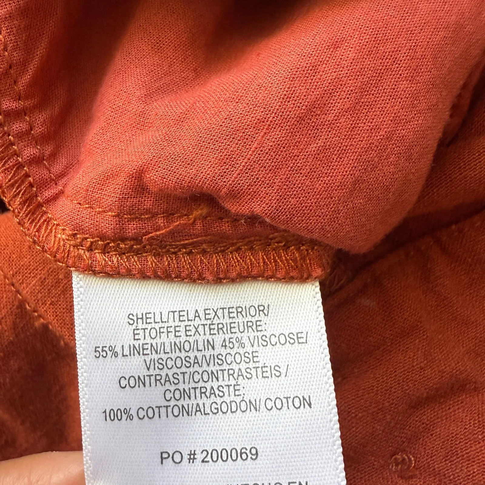 ModCloth Womens Plus Size‎ 18W Orange Linen Blend High Waist Pleated Shorts - Image 4