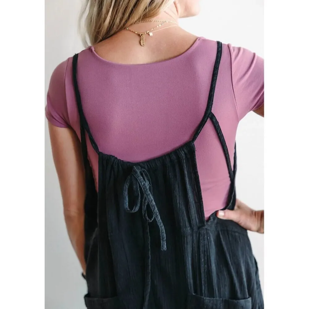 FREE PEOPLE Dream Free Harem One Piece Jumpsuit in Black Size Medium - Image 5