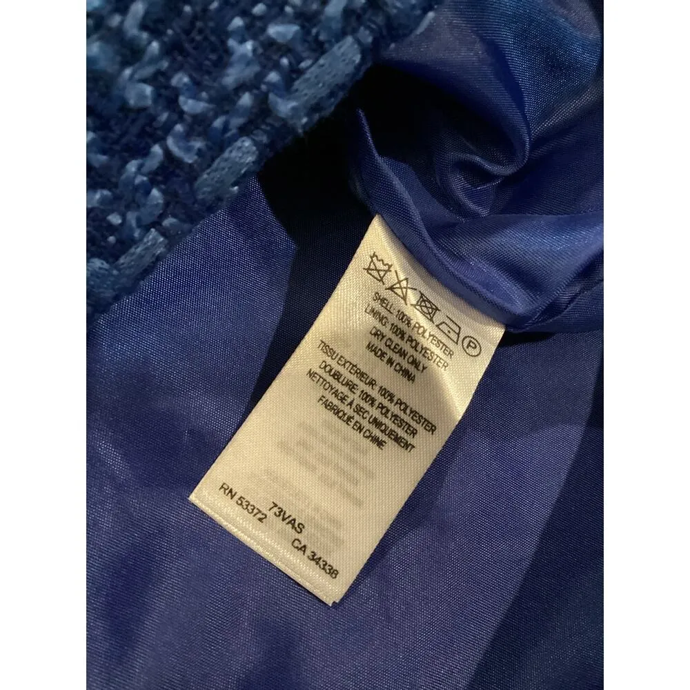 French Connection Azzurra Tweed Plaid Mini Skirt Blue NWT MSRP $98 size 2 - Image 4