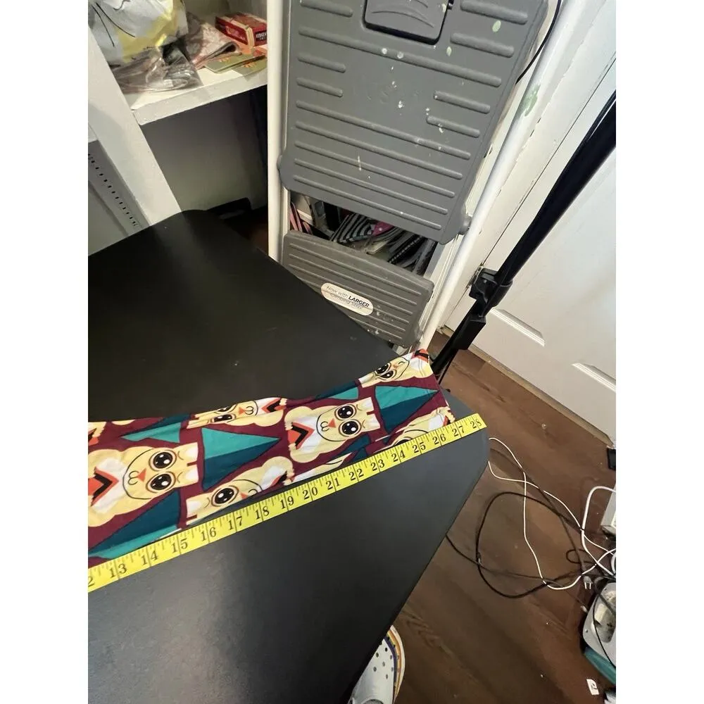 TC LuLaRoe Unicorn Leggings Multi Color Bunny Print Tall And Curvy Size 16 - Image 9