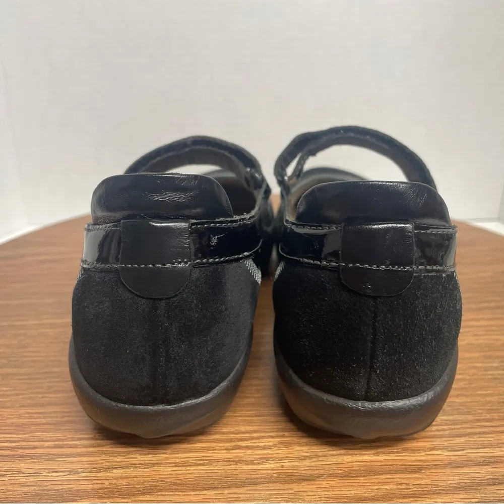 Naot Women Black Kirei Suede Patent Leather Mary Jane’s Clog Shoes - Image 3
