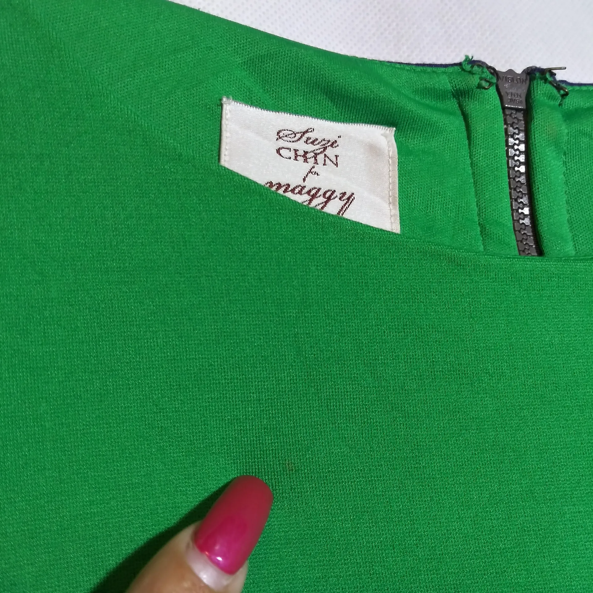 Suzi Chinn for Maggy Boutique Colorblock Ponte Dress Size 2 Green - Image 3