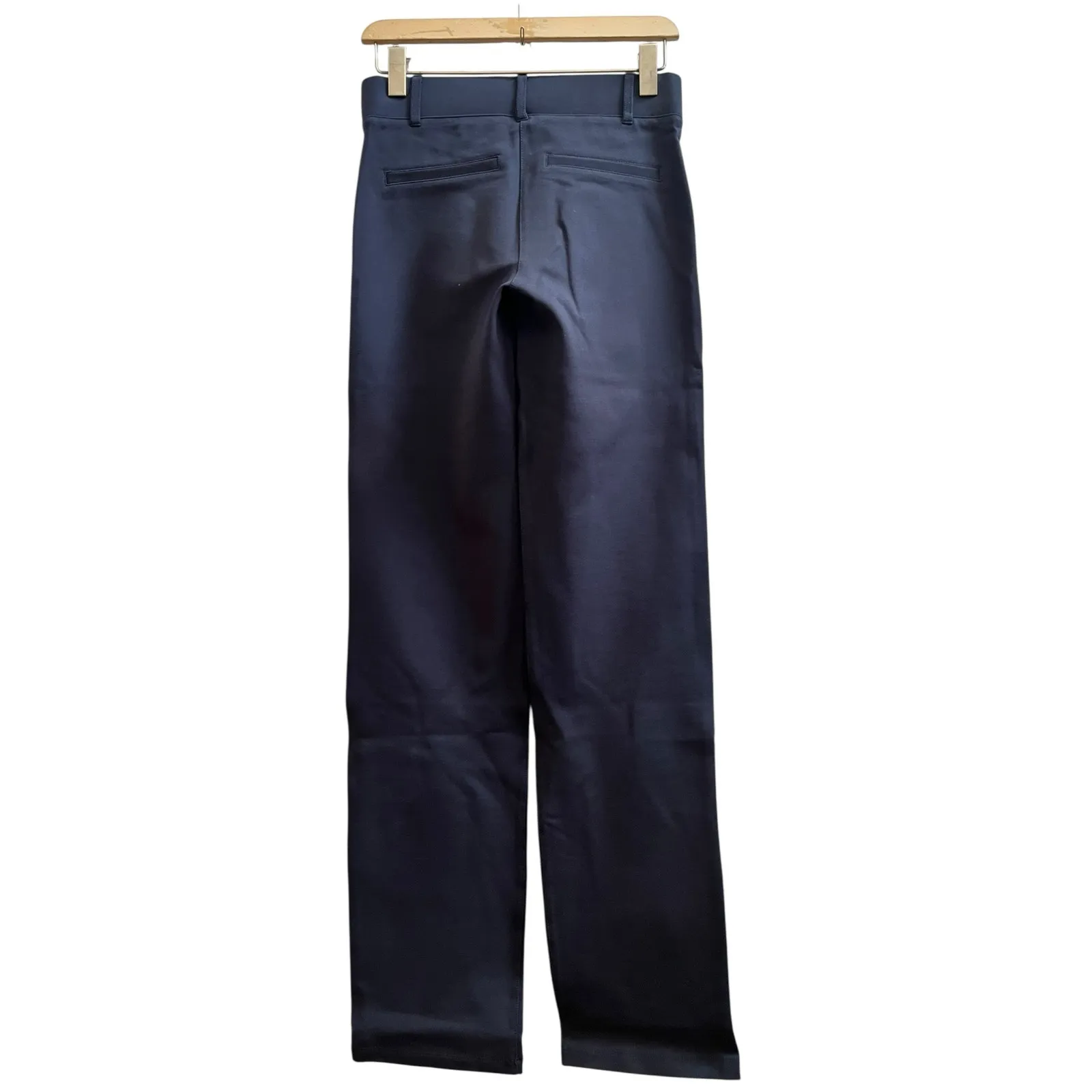 Betabrand Navy Classic Dress Yoga Straight Leg Pants Small Long 34 Inch Inseam - Image 3