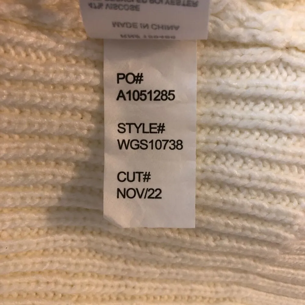 Market & Spruce Stitch Fix Ribbed Knit Cream Ivory Mock Neck Sweater XXL - Image 5