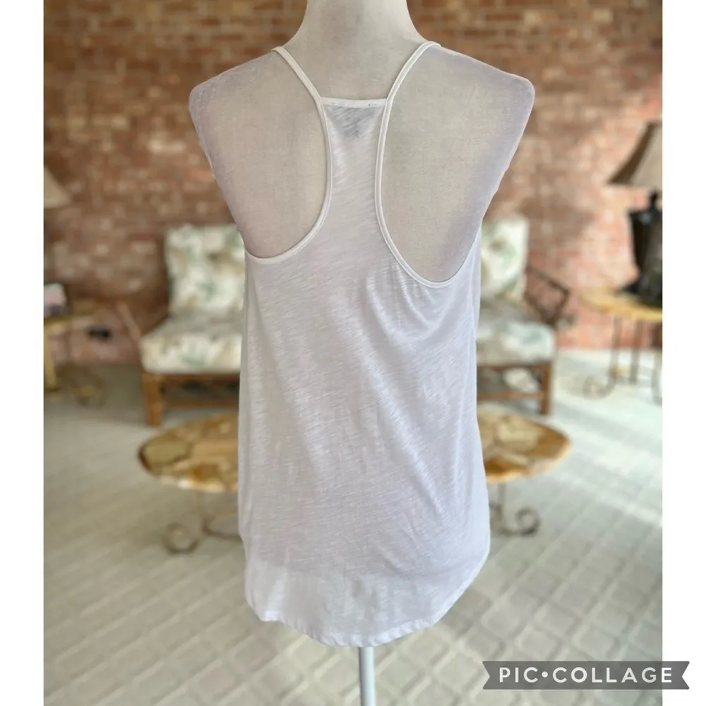 Express White Silver Sequin Embroidered Tank Top S - Image 6