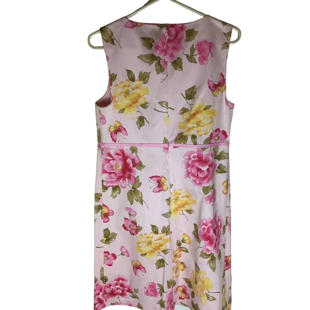 Real Clothes size 8 pink floral sleeveless dress Yellow - Image 12