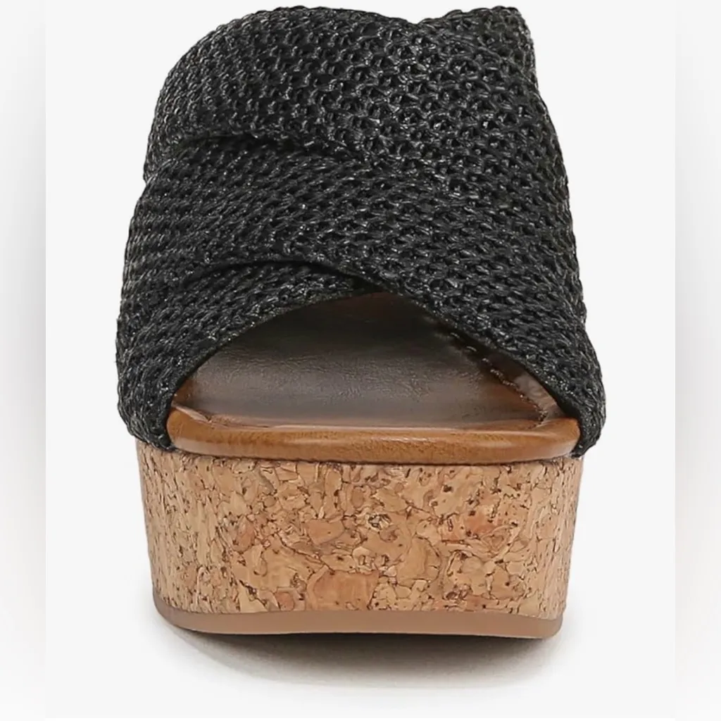 NEW Blowfish Malibu Black Abi Slide Wedge Heel Sandal 11 $85 Tan - Image 5