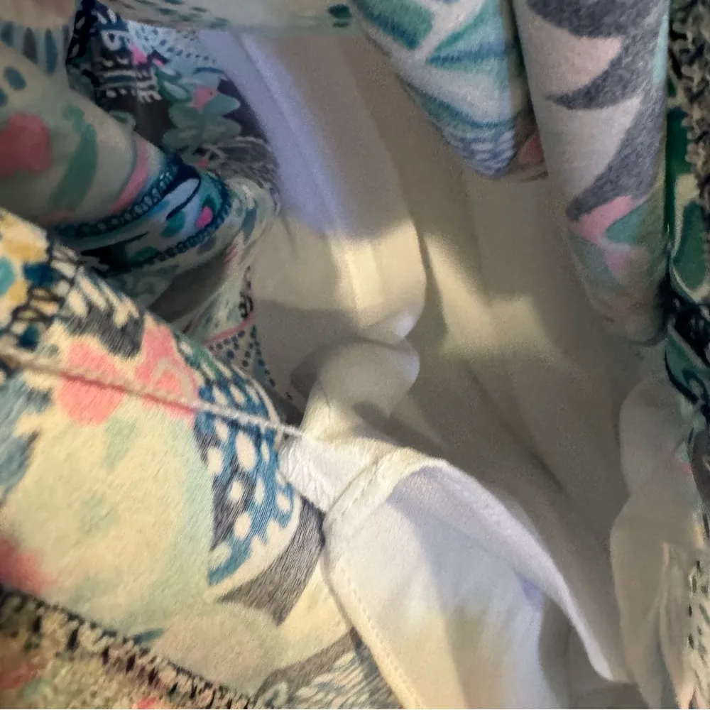 Lilly Pulitzer Print Kathie Midi Dress size 12 Ruffle Flounce Sleeves - Image 6