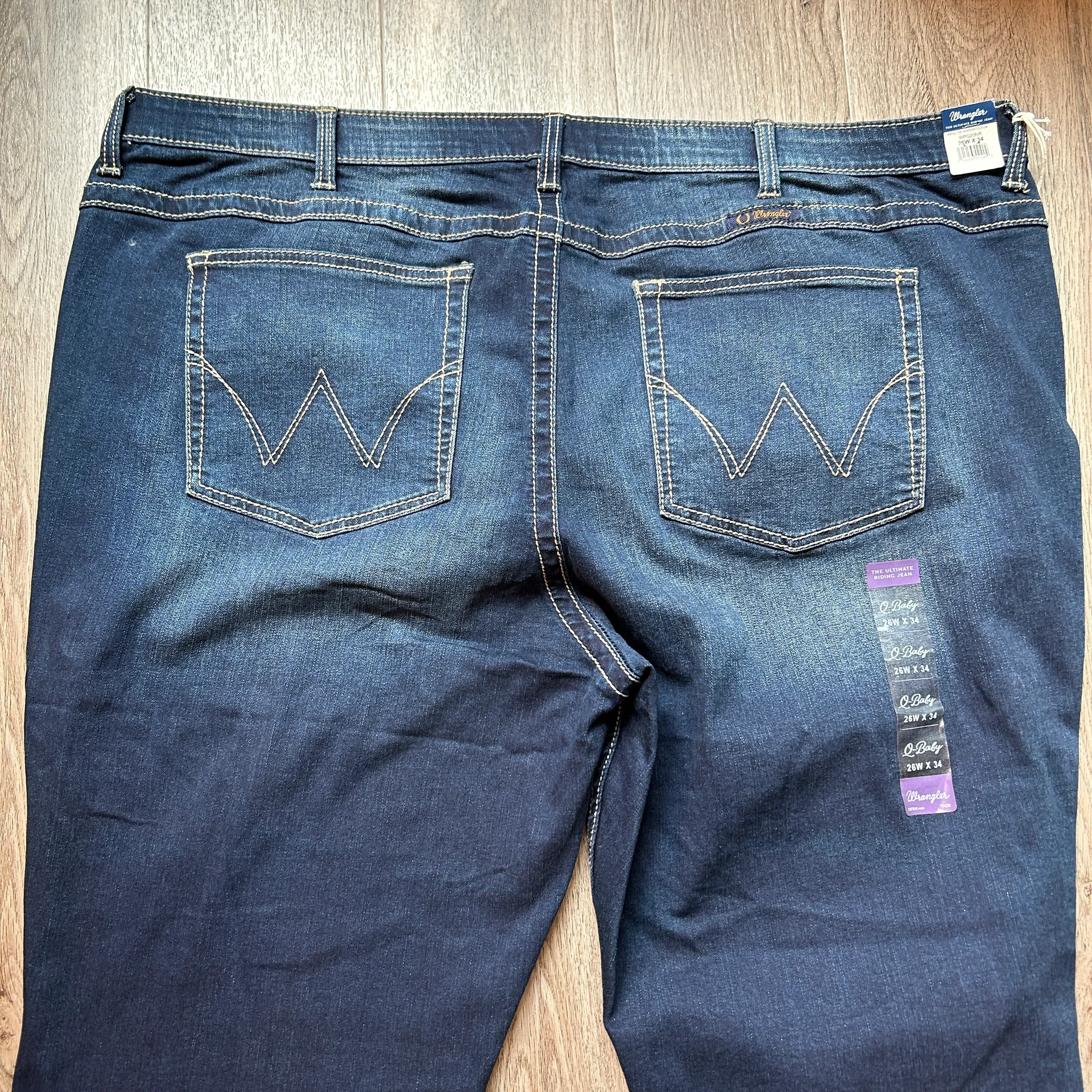 Wrangler Q-Baby Ultimate Riding Jean Dark Wash Bootcut Flare Size 26Wx34 NWT - Image 9