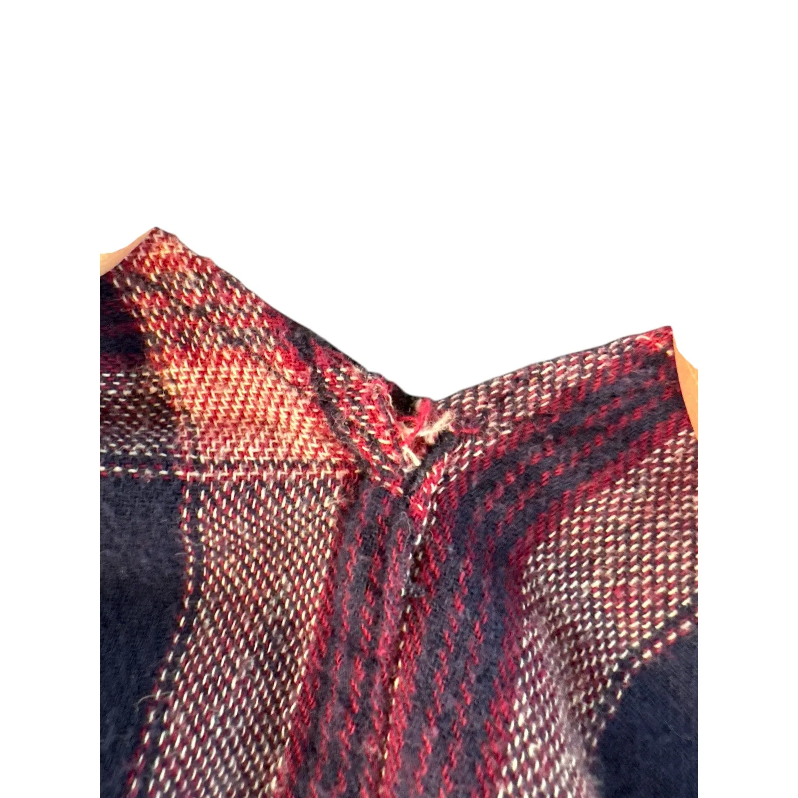 Woolrich Plaid Flannel Button Up Shirt Navy Pink Women's Large L - Image 5