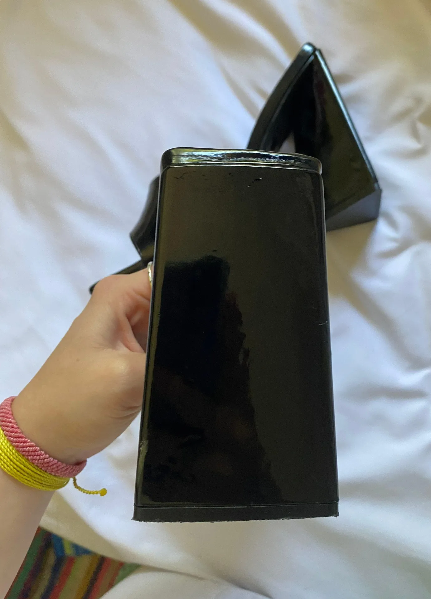 Black Chunky Heels Size 7 - Image 3