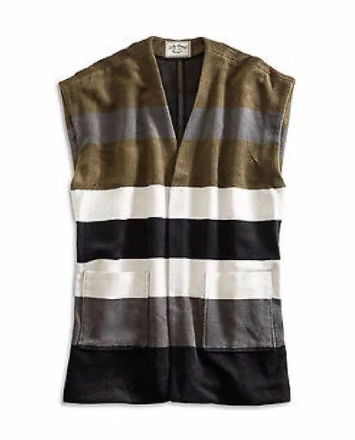 Striped Blanket Poncho - Image 2