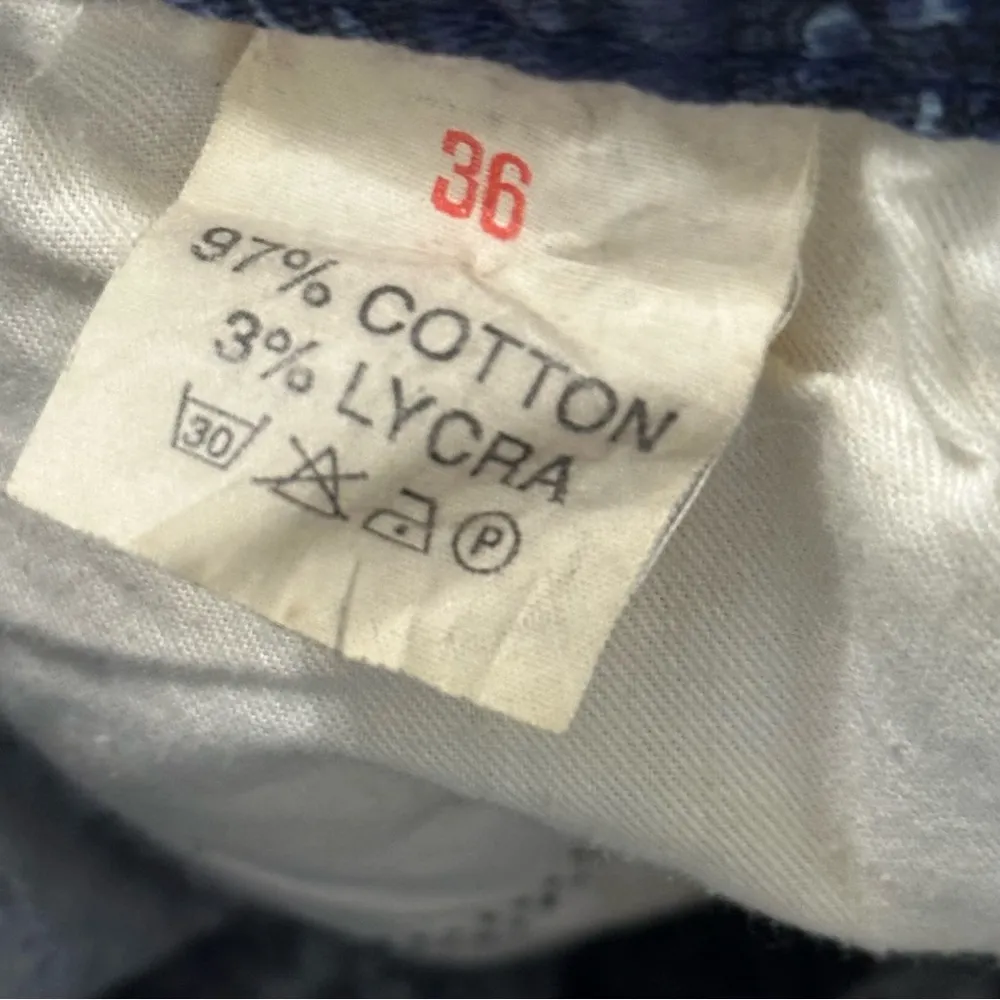 Les Olivades Women’s Size 38 S Monogram Block Print Blue Patterned Pants - Image 7