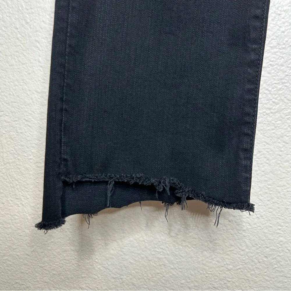 Mother Insider Crop Step Fray jeans Not Guilty 30 Black - Image 9