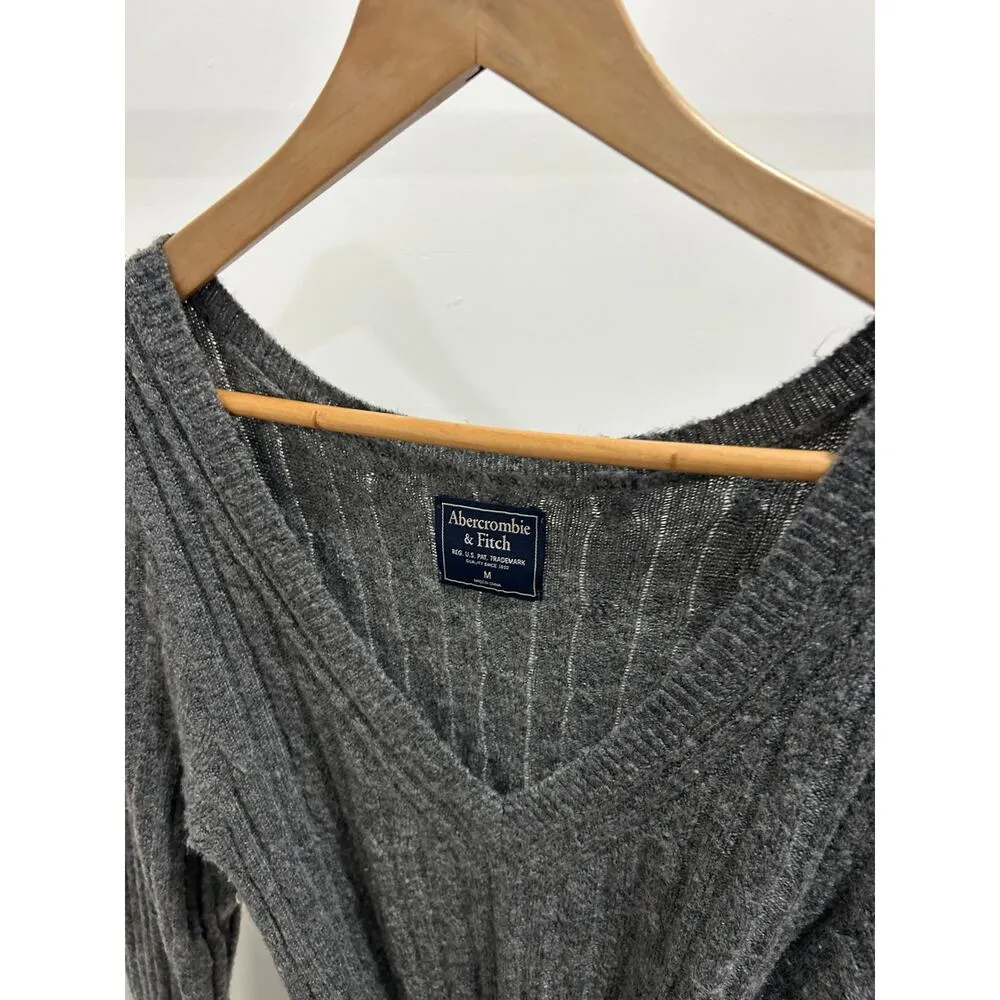 Abercombie‎ & Fitch Gray Midi Long Sleeve Dress Size Medium - Image 2