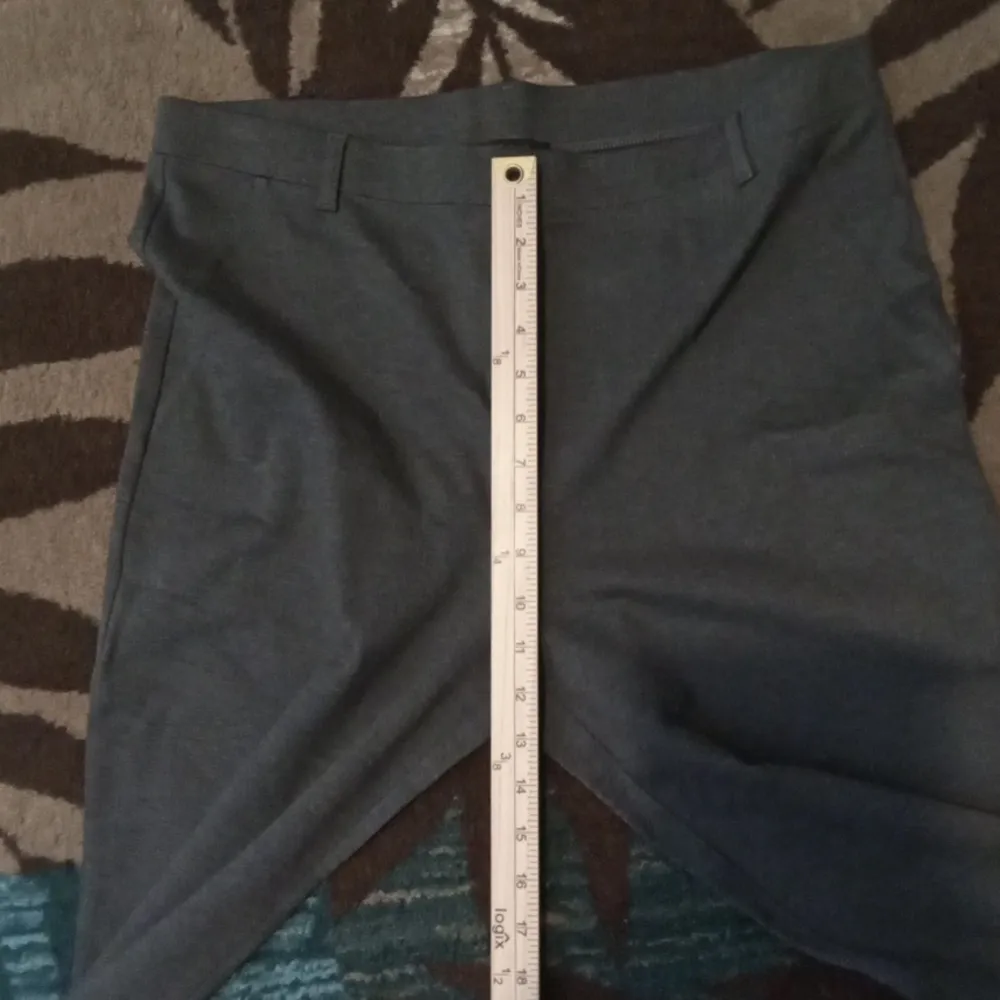 Quince Ultra Stretch Ponte Straight Leg Charcoal Color Office Business W Xl - Image 8