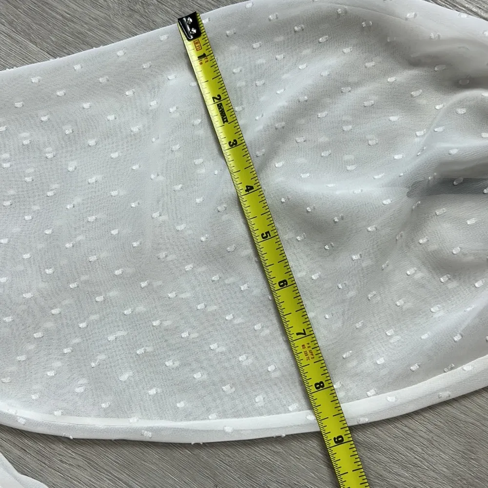 White House Black Market • whbm Swiss dot vneck blouse - Image 6