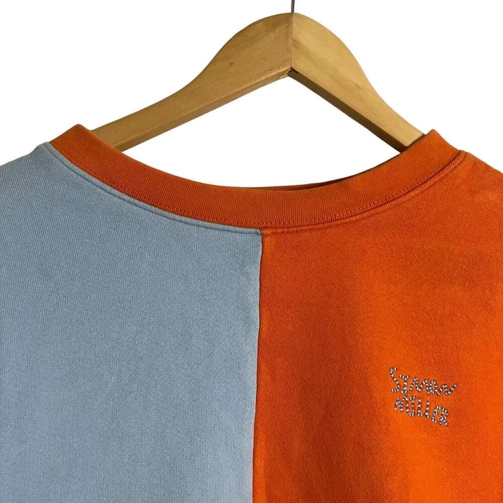 Simon Miller Blue Orange Cropped Colorblock Pullover Sweatshirt Size XS - Image 7