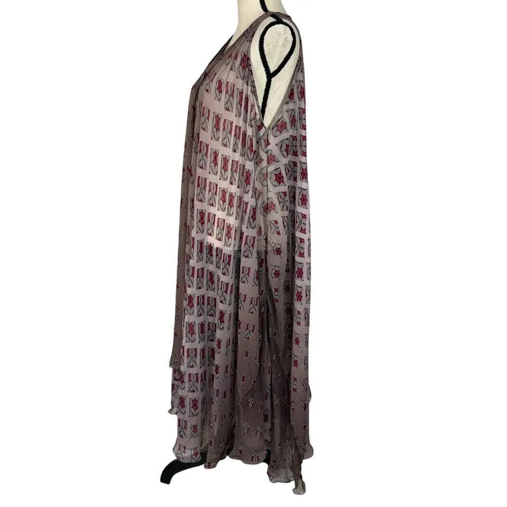 Soft Surroundings Petite PM/PL Boho Duster Open Vest Long Semi-Sheer Sleeveless - Image 7