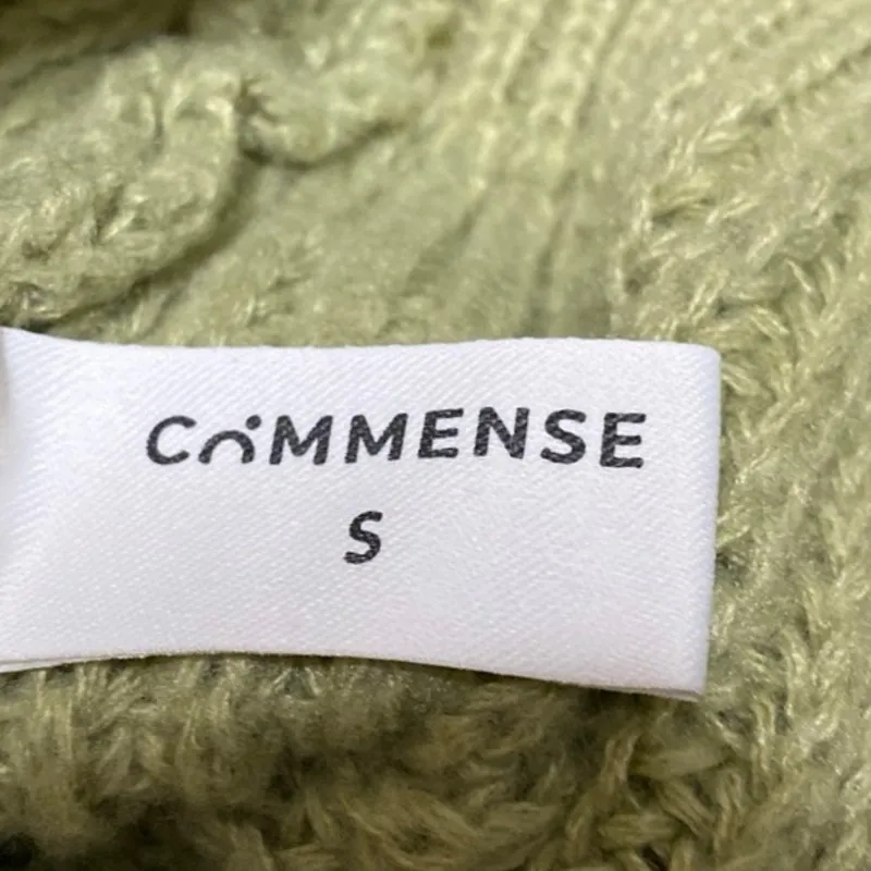 Commense Women's Green Cable Knit Hoodie Hooded Long Sleeve Sweater Top Size S - Image 3