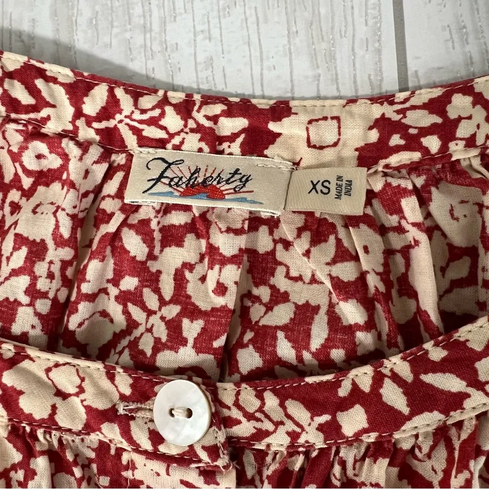 Faherty Carmel Dress In Tandoori Spice Sunrise Floral - Image 6