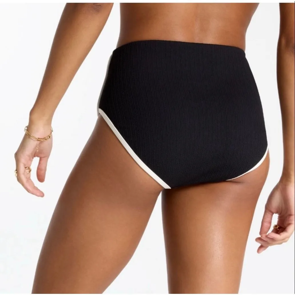 NWT Womens Calia by Carrie Underwood High Rise Tipping Ribbed Bikini Bottom - Image 2