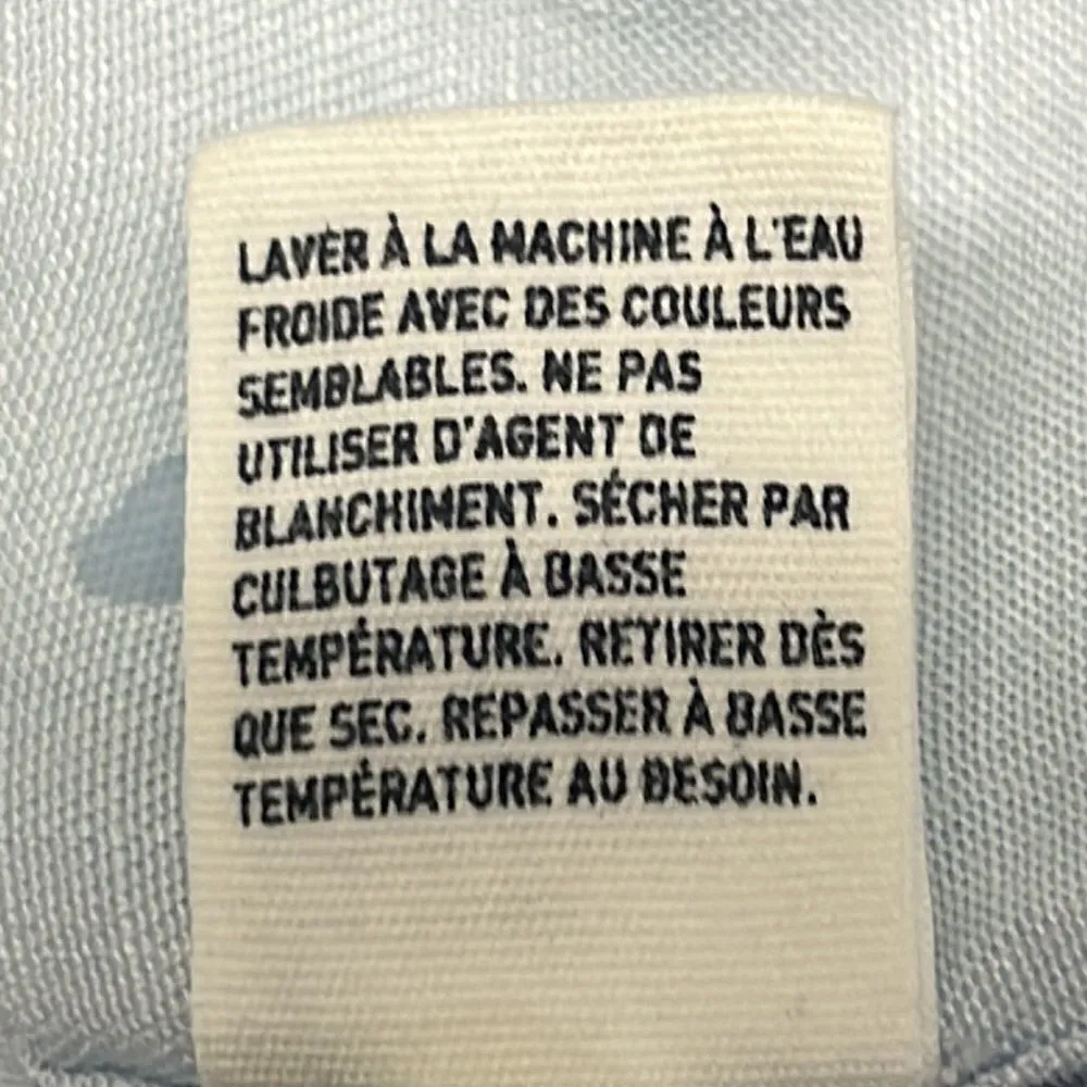 American Eagle Lt Bleach Blue Lyocell Button Down Long Sleeve with Collar-Medium - Image 16