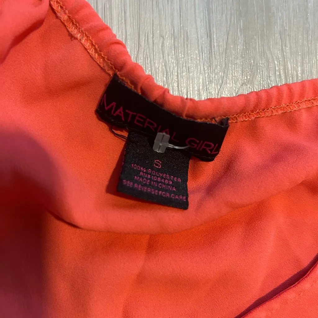 Peach Sleeveless Blouse | Neck Tank Style | Size S - Image 6