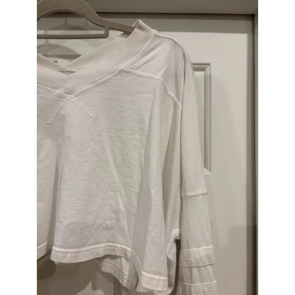Free People Movement Long Sleeve Tee | White | L | EUC - Image 5