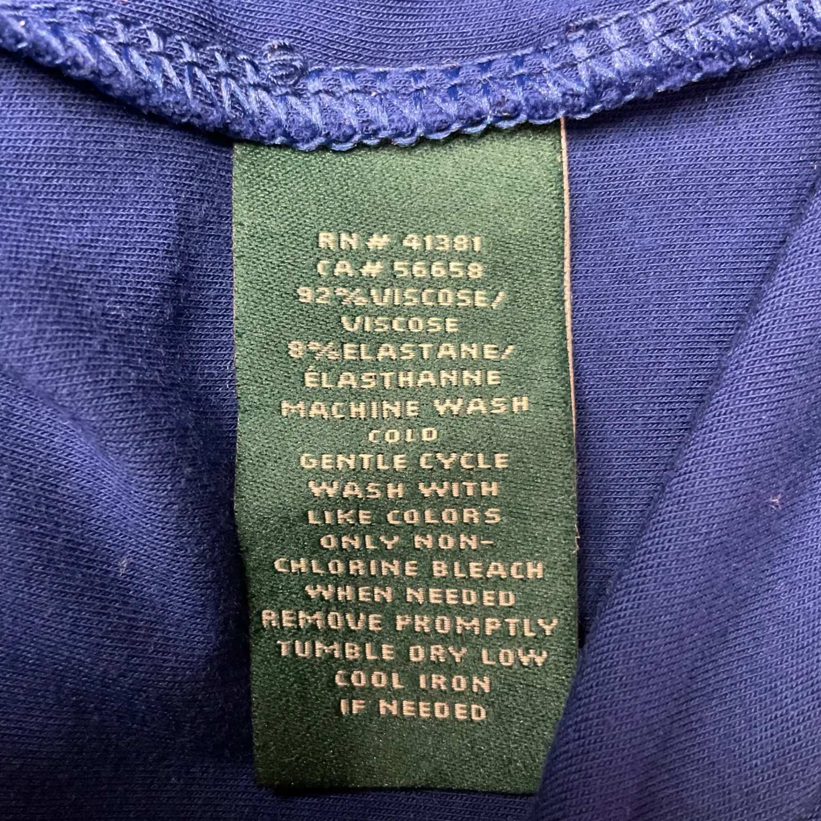 RALPH‎ LAUREN Blue Ruffle Off Shoulder Jersey Crop Wide Leg Jumpsuit Size S - Image 11