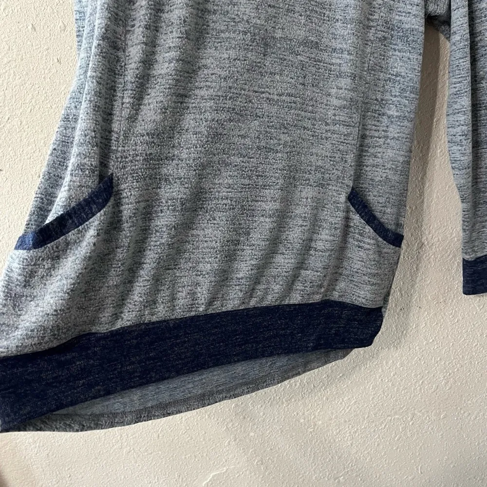 Wekili Blue Colorblock Brushed Soft Knit‎ Crewneck Tunic Sweater Top Size M Size M - Image 5