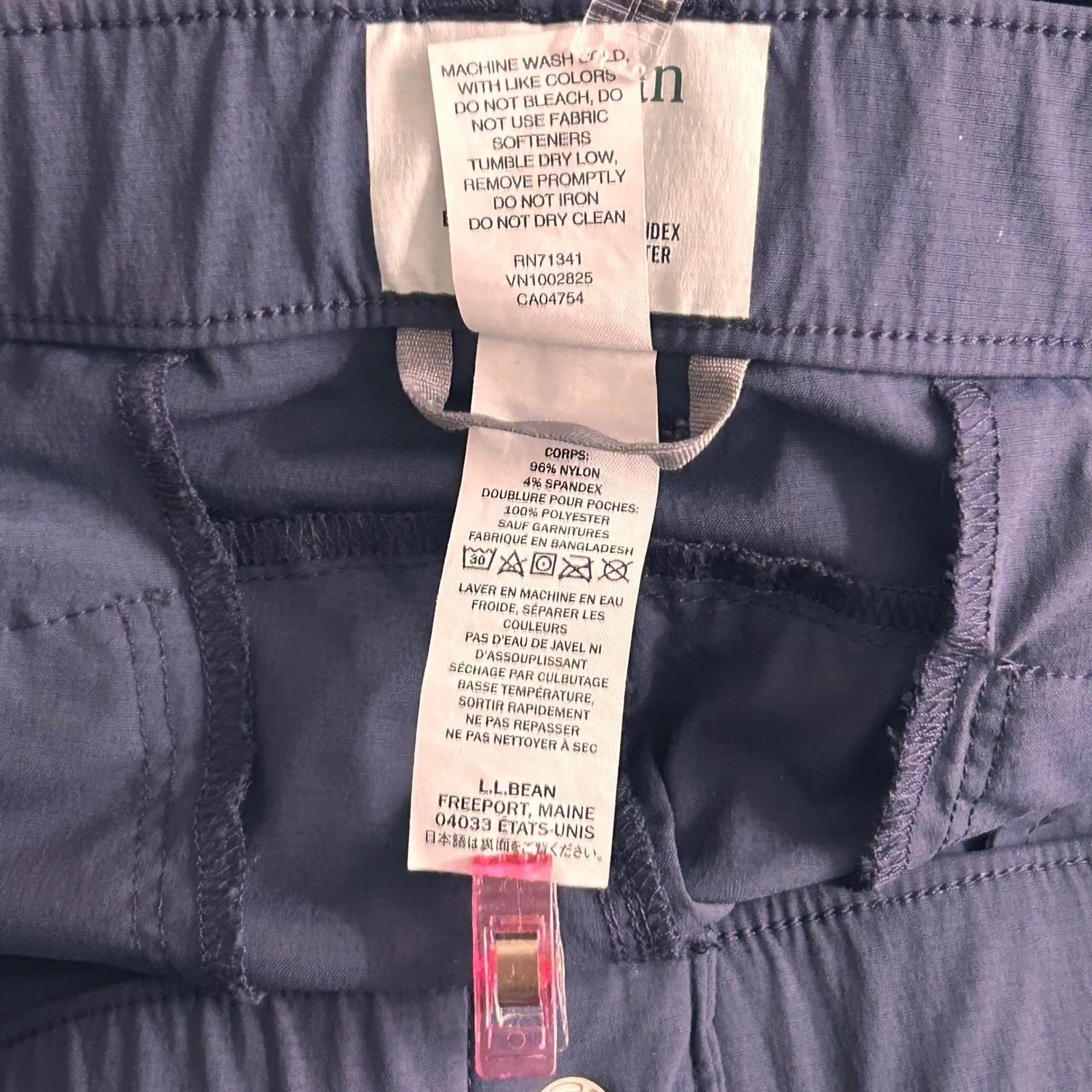 LL Bean Hiking Capris Large Slate Blue - Image 8